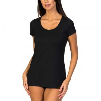 Hera Short Sleeve Top Fibra di Soia Nero Zero Defects