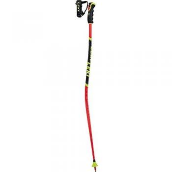 LEKI Unisex Alpin-Skistock, Bright Red-Black-Neon Yellow, 105