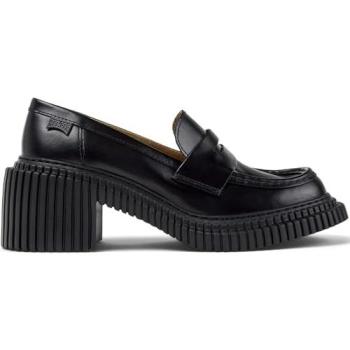 Mocassins Camper Crantés en Cuir Noir – Femme 37