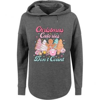 Weihnachts-Kapuzensweatshirt F4NT4STIC Dont Count Candy Für Damen, Größe L Grau, Premium Qualität