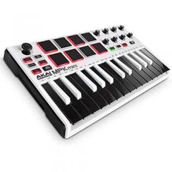 Controllore MIDI 25T AKAI MPK Mini MKII Bianco – Pacchetto Software Incluso