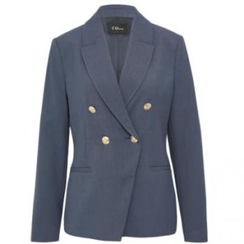 S.Oliver BLACK LABEL Doppelreihiger Slim Fit Jackenblazer