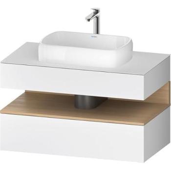 Duravit Qatego Konsolenwaschschrank 100 cm x 55 cm x 60 cm, weiß matt, mit mittlerer Ausschnitt‑Nische