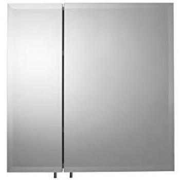 Wellington Double Door Steel Cabinet, White, Bi-View, Hang N Lock Fixing System, 610mm H x 610mm W x 127mm D