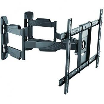 LogiLink Full Motion Corner TV Wall Mount for 37-70 Screens, Adjustable Tilt and Swivel, Black
