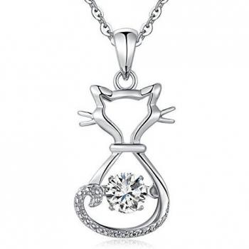 Collier pendentif chat en argent 925 chez Jiamiaoi