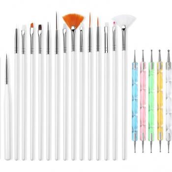 Ensemble complet de 15 brosses pour art des ongles