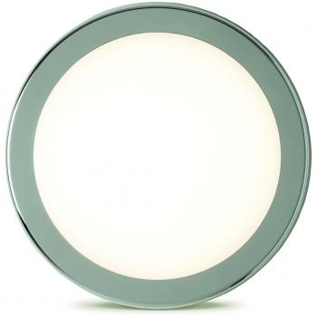 Luceco Decorative Indoor IP54 Bulkhead in White & Chrome Bezel