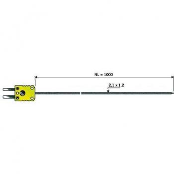 B & B Thermotechnik Sonde de température Type K (NiCrNi) pour Thermo-élément Miniature T avec fiche