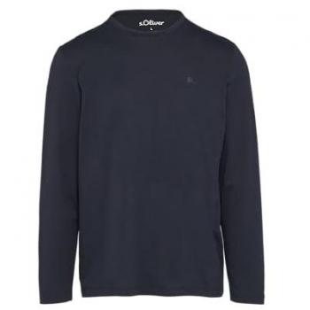 S.Oliver Herren Langarmshirt Jersey mit Logo-Detail