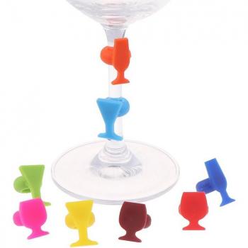 8 Silicone Wine Glass Markers