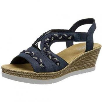 Rieker 619D8 Geschlossene Sandalen für Damen, Blau, 37 EU