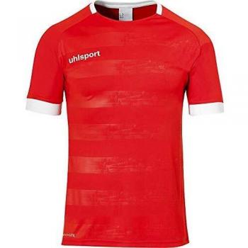 Men's Uhlsport Division II Short Sleeve T‑Shirt (Red/White), Size M