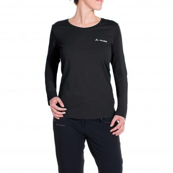 VAUDE Camiseta de Marca para Mujer, Manga Larga, Color Negro, Talla 38