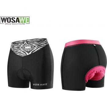 Short Vélo de Route WOSAWE Femme – Cuissard Gel Rembourré S Blanc