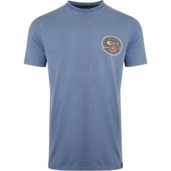 Laid Back Heritage Graphic T-Shirt in Mid Blue