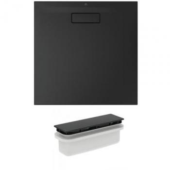 Plato de ducha cuadrado 80 x 80 Ultra Plana con desagüe negro