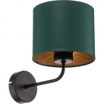 Cylindrical Wall Light, Green/Gold