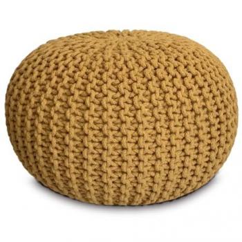 Strickhocker Pouf XXL Ø55cm für gemütliches Sitzen
