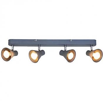 Réglette Carter 4 ampoules gris compatible LED