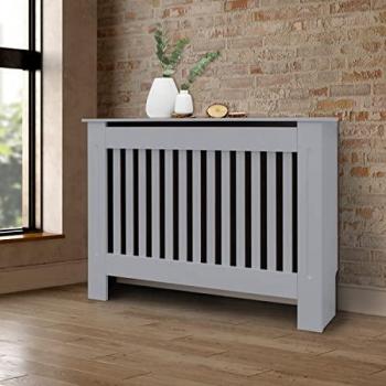 Cache-Radiateur en MDF Gris 78x19x82 cm