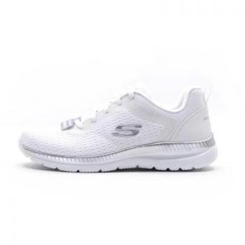 Baskets Femme Skechers Bountiful Argent et Blanc