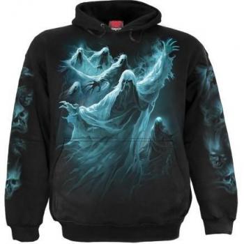 Spiral Direct „Ghost Skull“ Kapuzenpulli (Unisex) – XXL – Dunkel‑Schwarz