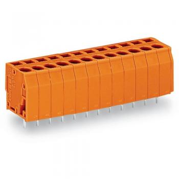 WAGO 739-166 2,5 mm² Federklemme, 16 Pol, Orange – 40 Stück im Set