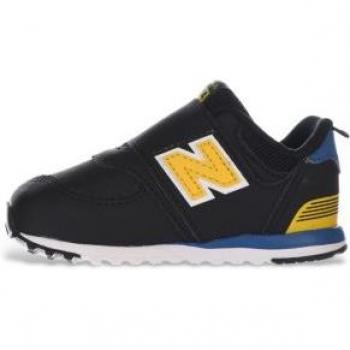 Kids' New Balance 574 Sneaker (NW574KIB) – Schwarze Hook & Loop Version