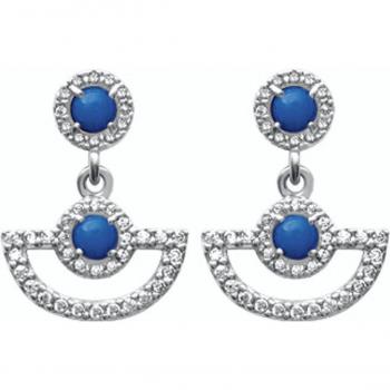 18mm Silver Opal Princess Earrings