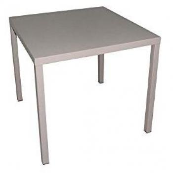 Tavolo Quadrato Impilabile Salvaspazio 80x80 cm in Acciaio per Esterno Giardino Bar Ristoranti Bolton