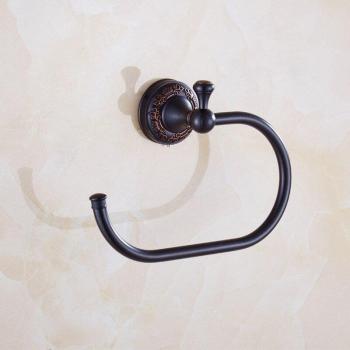 Semi-Circular Towel Rail Ring in Black Bronze