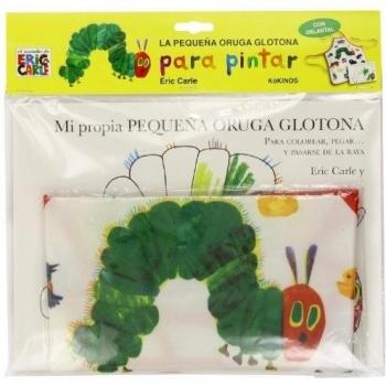 La pequeña oruga glotona para pintar