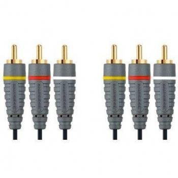 Cable Composite Video 3×RCA mâle – 3×RCA mâle 2 m Bleu