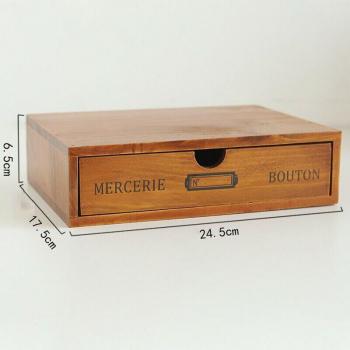 Rustic Wooden Cosmetic Storage Box