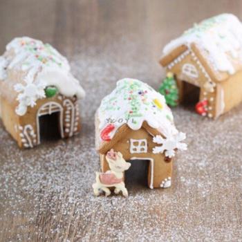 Weihnachts‑Lebkuchen‑Haus‑Cutter – Edelstahlschnitt, 3 Stück, Cookie‑Form