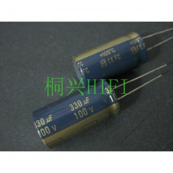10PCS Matsushita FC 100V 330uF Electrolytic Capacitor Gold