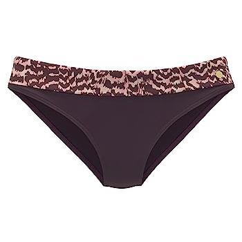 Lascana Bikini-Hose »Holly« in Bordeaux mit Druck Gr. 38