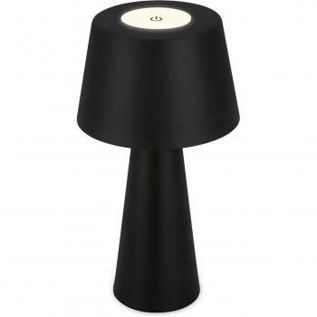 Lampada da tavolo a batteria led, dimmerabile, touch, luce mobile, nero