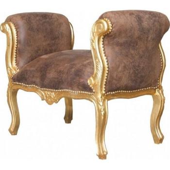 Casa Padrino Vintage Hocker Braun