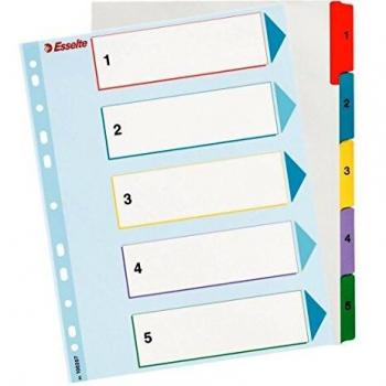 Intercalaires Esselte 5 Touches réinscriptibles