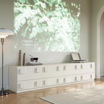 Elegant White Wood TV Stand with 4 Drawers, Converts to Media Cabinet for 2032mm TVs
