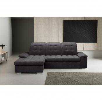 WERK2 Ecksofa Carmen – Eckcouch mit Schlaffunktion, Bettkasten & einstellbarer Sitzhöhe (L‑Form)
