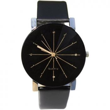 Casual Style PU Leather Watch for Men and Women