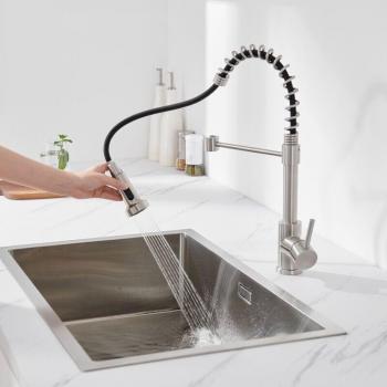Grifo Extraíble Auralum para Cocina con Ducha y Rotación