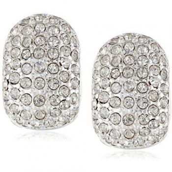 Anne Klein Classic‑Silber Ohrbänder mit Pavé-Glanz
