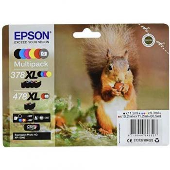 EPSON ENCRE MULTIPACK 378XL / 478XL – Pack de Couleurs – Alarme Radioélectrique/Acoustique – Expression Photo
