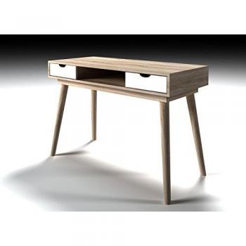 LPD FURNITURE Scandi Desk Oak With White Drawers
