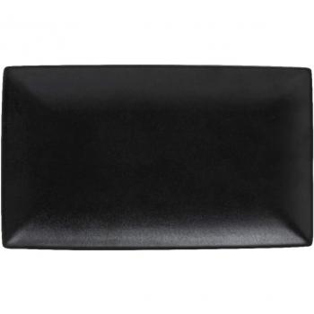 Maxwell & Williams Caviar Black Servierplatte eckig 27,5 x 16 cm, Keramik