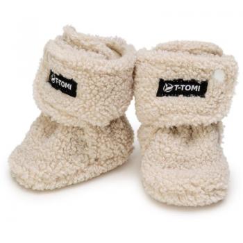 T-TOMI TEDDY Krabbelschuhe für Babys Creme 3-6 Monate 1 St
